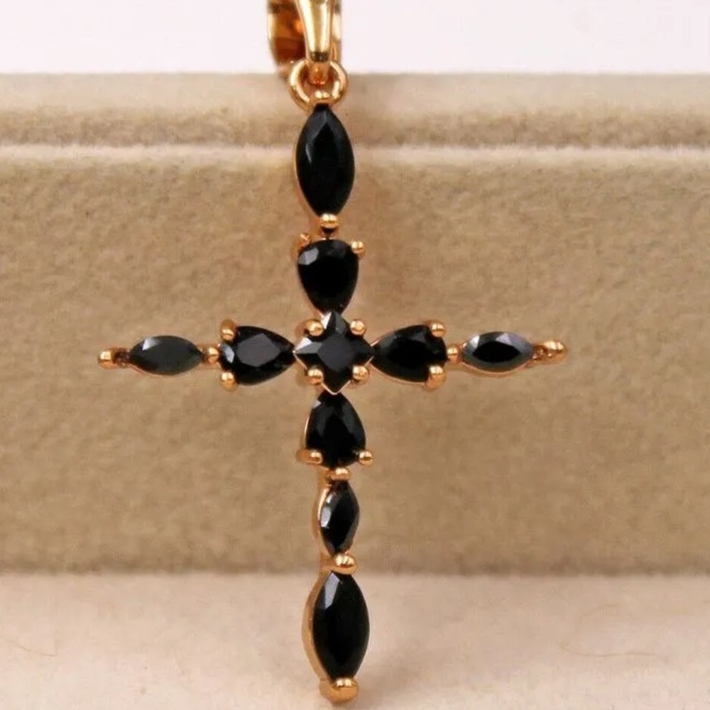 Beautiful Black Onyx Cross